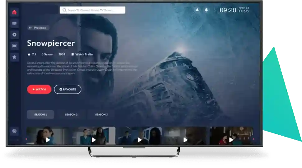 IG IPTV Live Channel List Interface